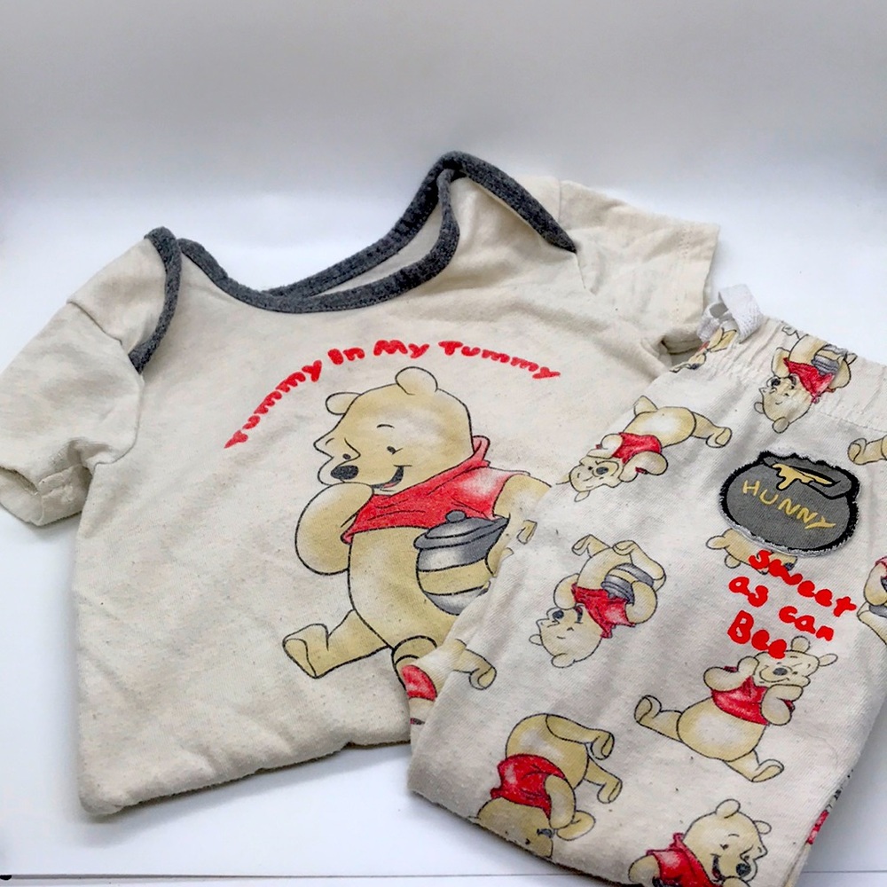 Pooh bear outfit set